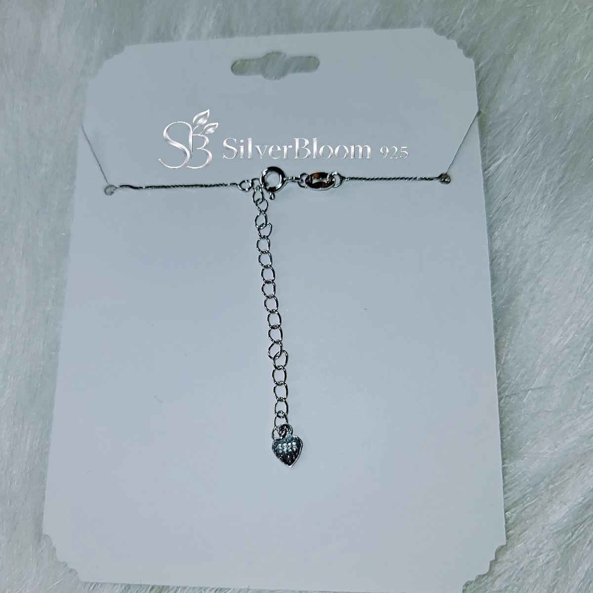 SilverBloom 925 8mm Round Cubic Zirconia Pendant Necklace – Rhodium Plated Sterling Silver Box Chain