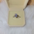 SilverBloom 925 Princess-Cut Cubic Zirconia Ring – Size 8