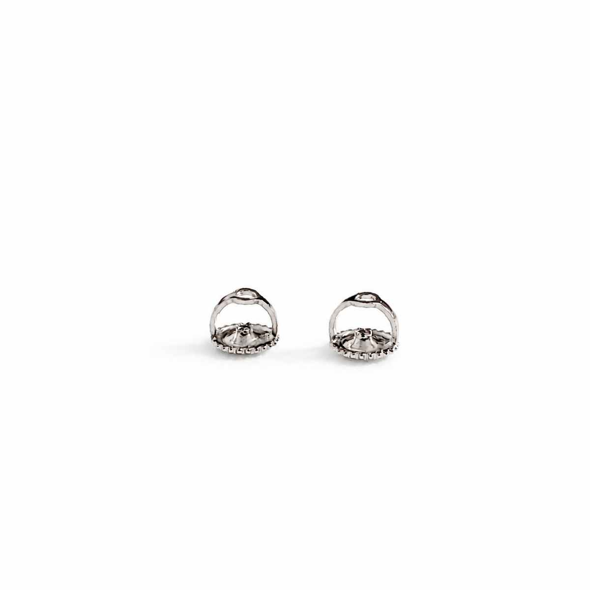 4mm Moissanite Rose Bloom Stud Earrings S925 Sterling Silver Screw Back