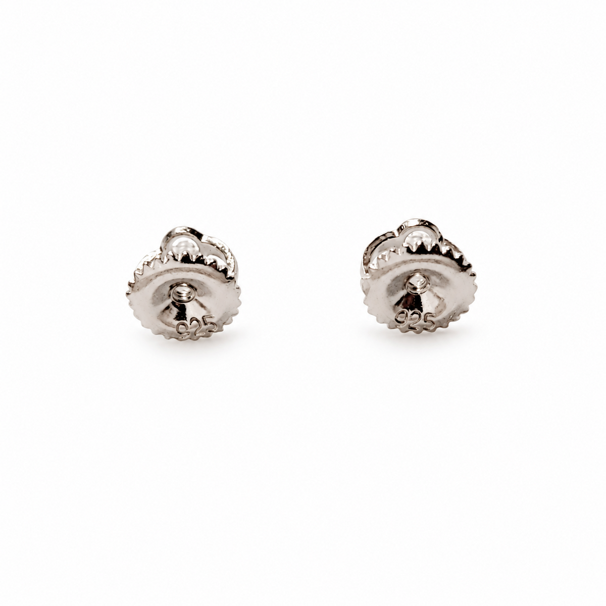 4mm Moissanite Rose Bloom Stud Earrings S925 Sterling Silver Screw Back