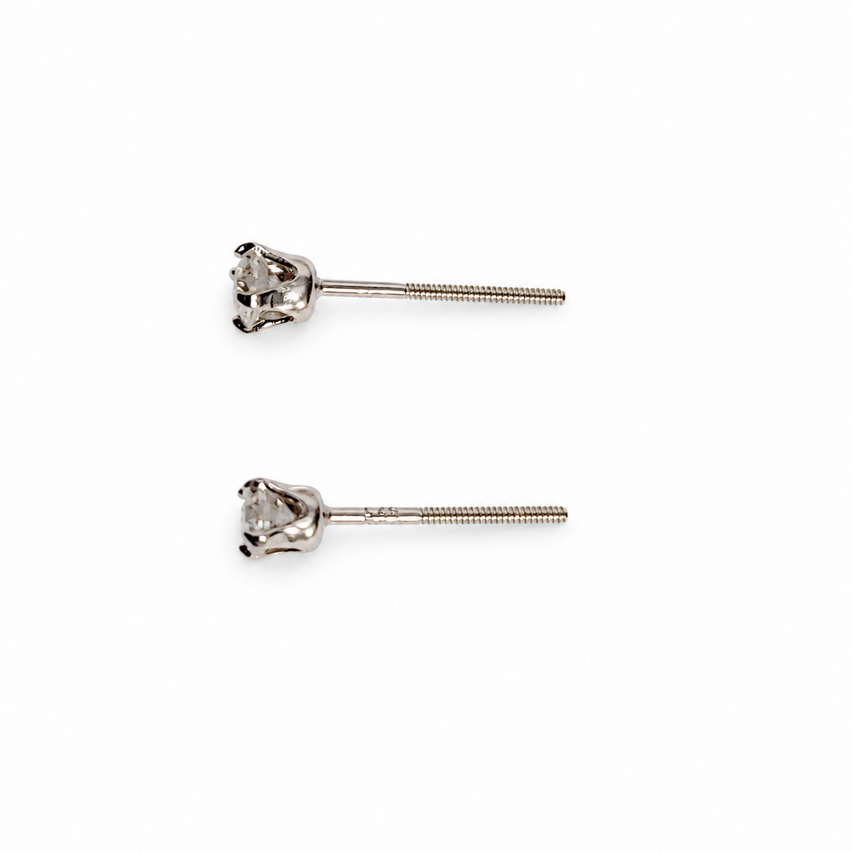 4mm Moissanite Rose Bloom Stud Earrings S925 Sterling Silver Screw Back