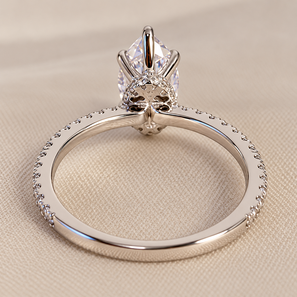 Marquise-Cut 5A Cubic Zirconia Engagement Ring 925 Sterling Silver Size 8