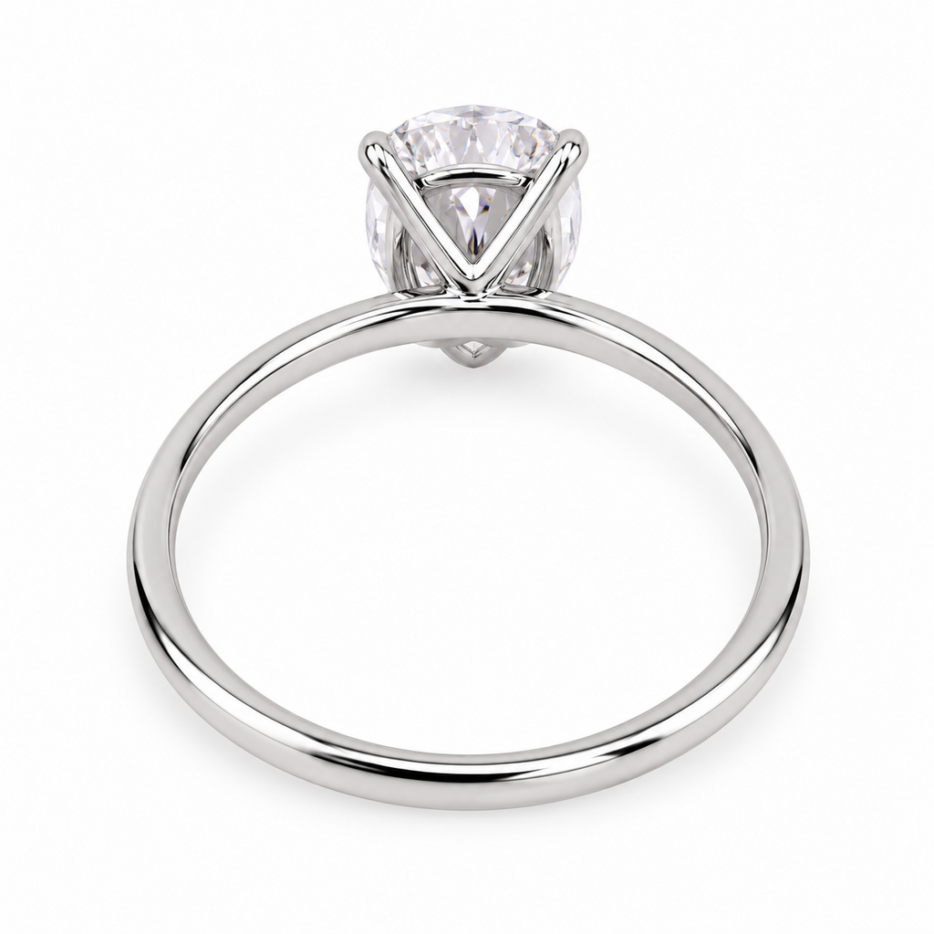 925 Sterling Silver 2CT Pear Cut Cubic Zirconia Ring Size 8