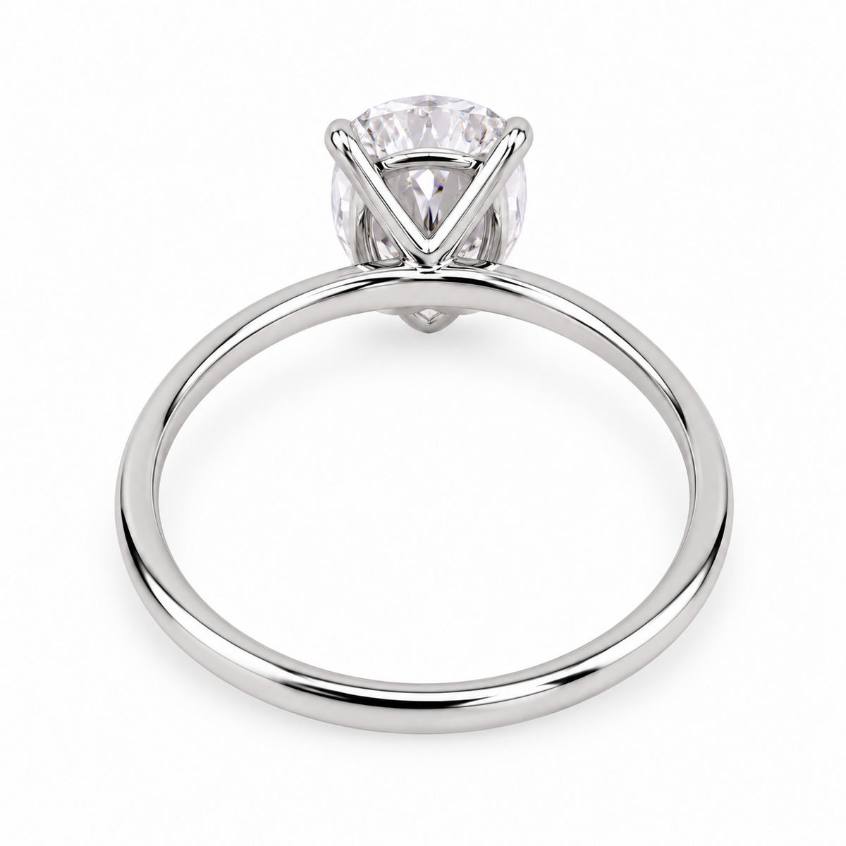 925 Sterling Silver 2CT Pear Cut Cubic Zirconia Ring Size 8