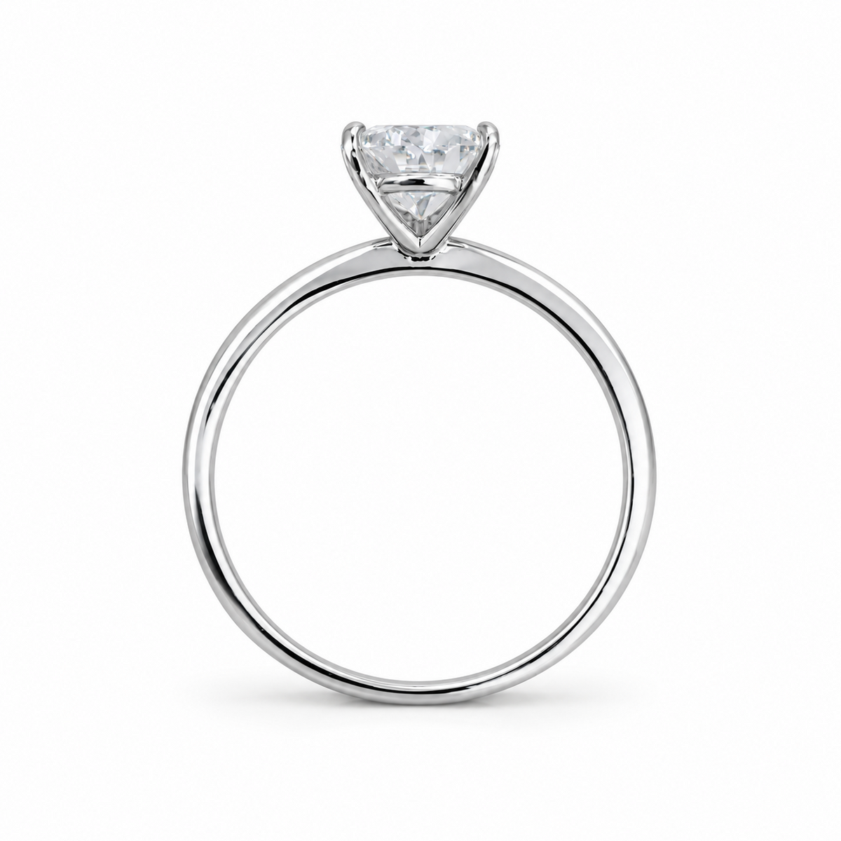925 Sterling Silver 2CT Pear Cut Cubic Zirconia Ring Size 8
