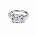 SilverBloom 925 4CT Radiant-Cut Moissanite Adjustable Engagement Ring