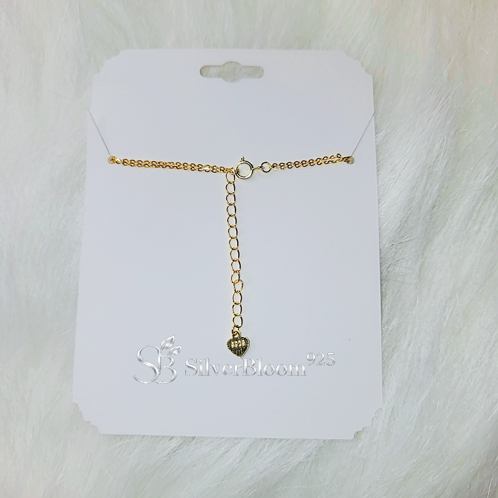 SilverBloom 925 Gold-Tone D Color VVS1 Moissanite Infinity Bracelet