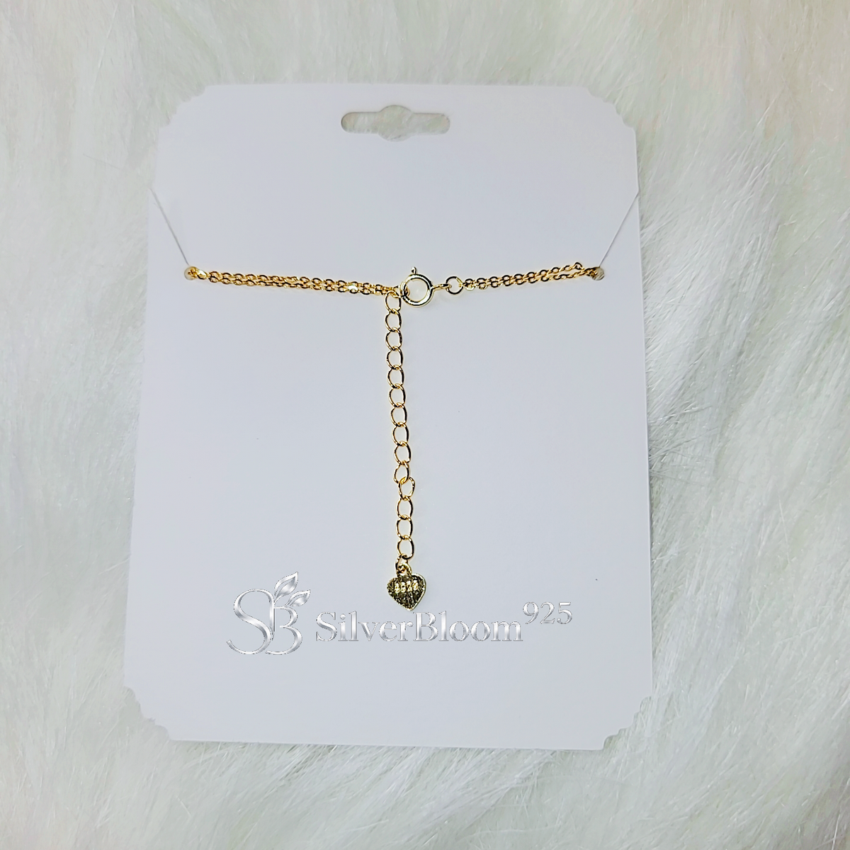 SilverBloom 925 Gold-Tone D Color VVS1 Moissanite Infinity Bracelet