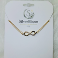 SilverBloom 925 Gold-Tone D Color VVS1 Moissanite Infinity Bracelet