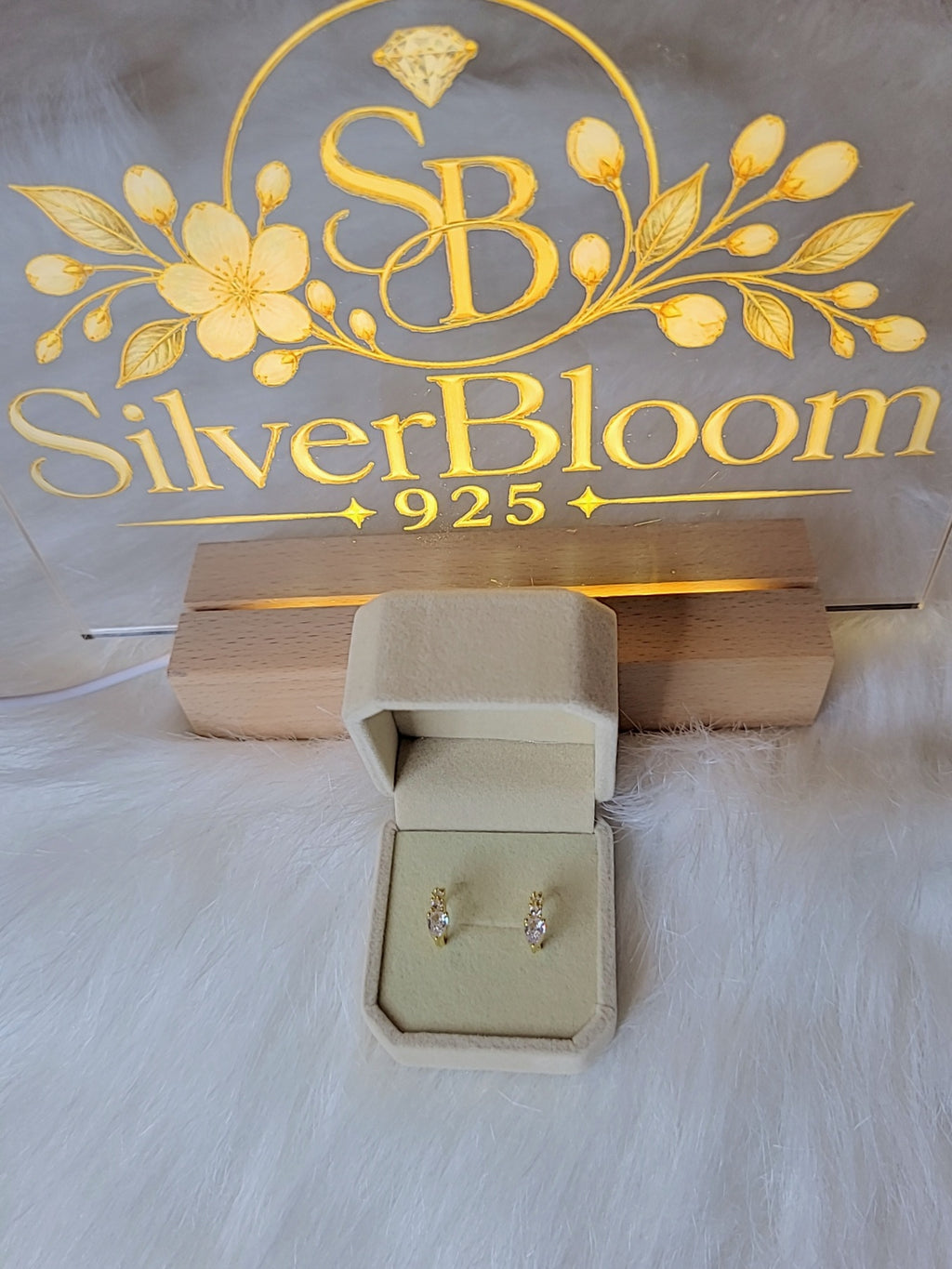 SilverBloom 925 18K Gold-Plated Teardrop CZ Huggie Earrings